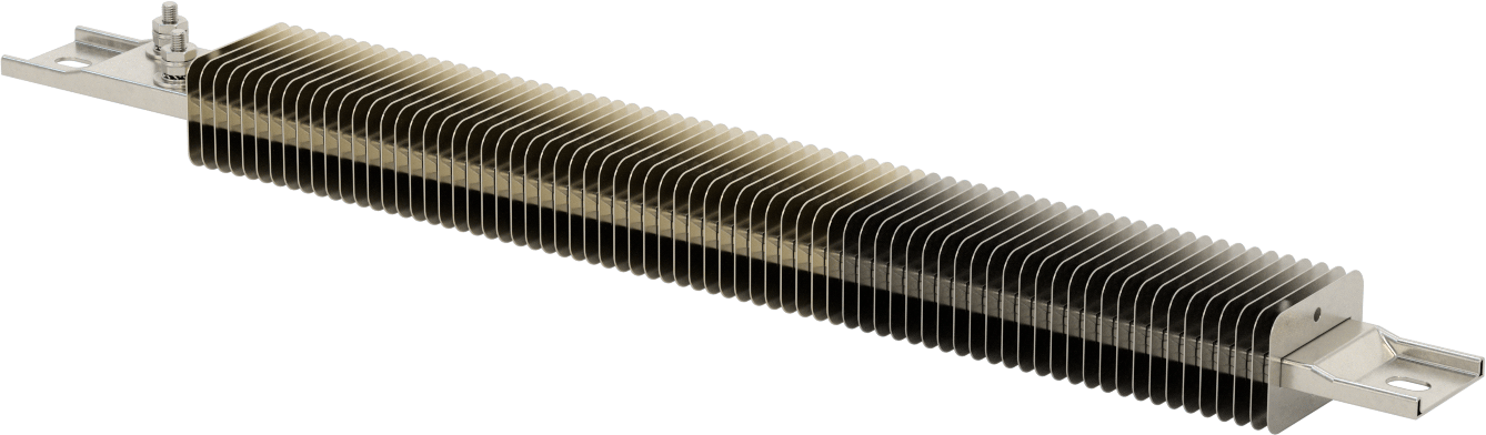 Kanal için Kanatlı Şerit Isıtıcı, Fırınlar, ve Kurutucular, 120V AC, Ofset Vidalı Terminaller, 1700W