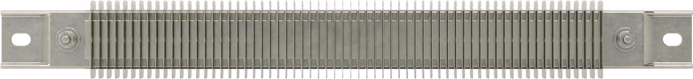 Kanal için Kanatlı Şerit Isıtıcı, Fırınlar, ve Kurutucular, 240V AC, Yarık Vidalı Terminaller, 1550W