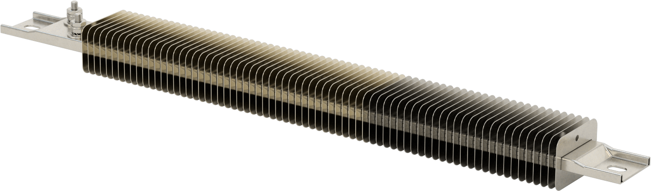 Kanal için Kanatlı Şerit Isıtıcı, Fırınlar, ve Kurutucular, 240V AC, Ofset Vidalı Terminaller, 1700W