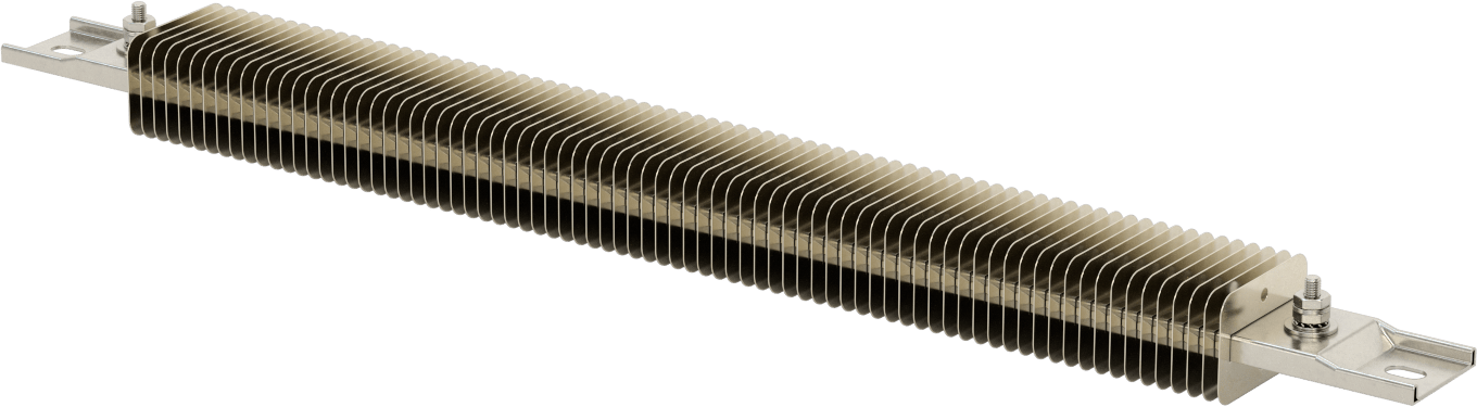 Kanal için Kanatlı Şerit Isıtıcı, Fırınlar, ve Kurutucular, 240V AC, Yarık Vidalı Terminaller, 1900W