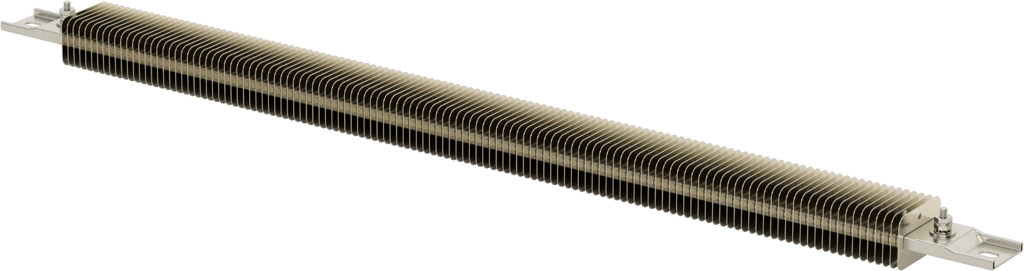Kanal için Kanatlı Şerit Isıtıcı, Fırınlar, ve Kurutucular, 240V AC, Yarık Vidalı Terminaller, 2800W