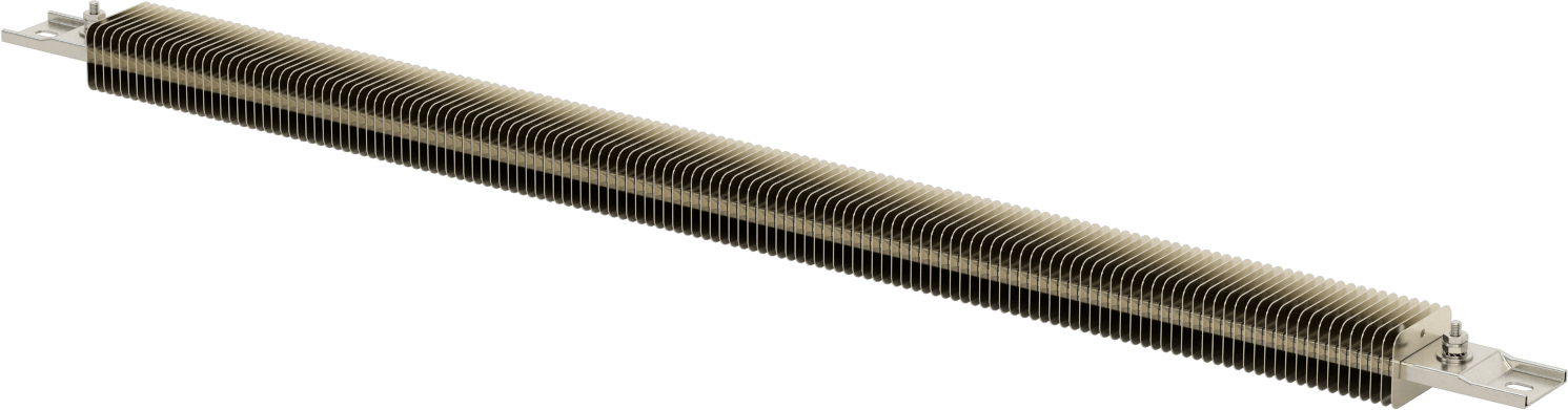Kanal için Kanatlı Şerit Isıtıcı, Fırınlar, ve Kurutucular, 240V AC, Yarık Vidalı Terminaller, 3150W