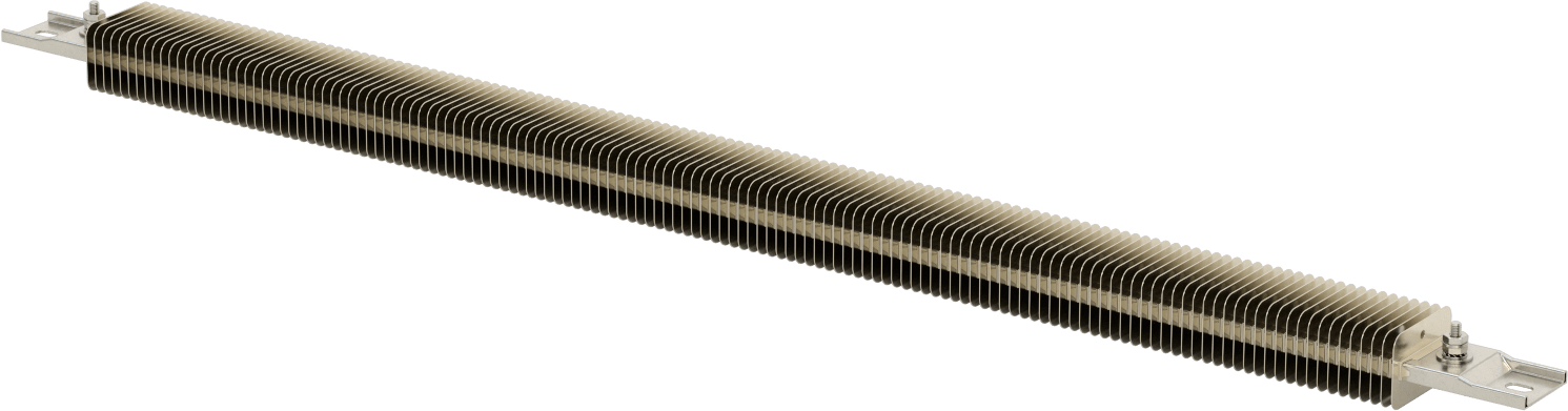 Kanal için Kanatlı Şerit Isıtıcı, Fırınlar, ve Kurutucular, 240V AC, Yarık Vidalı Terminaller, 3150W