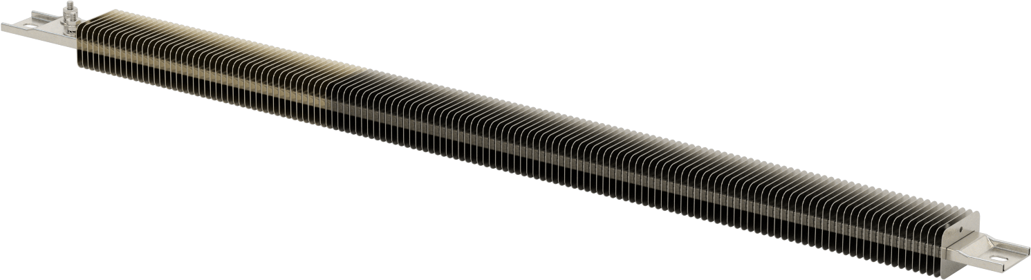 Kanal için Kanatlı Şerit Isıtıcı, Fırınlar, ve Kurutucular, 240V AC, Ofset Vidalı Terminaller, 3150W