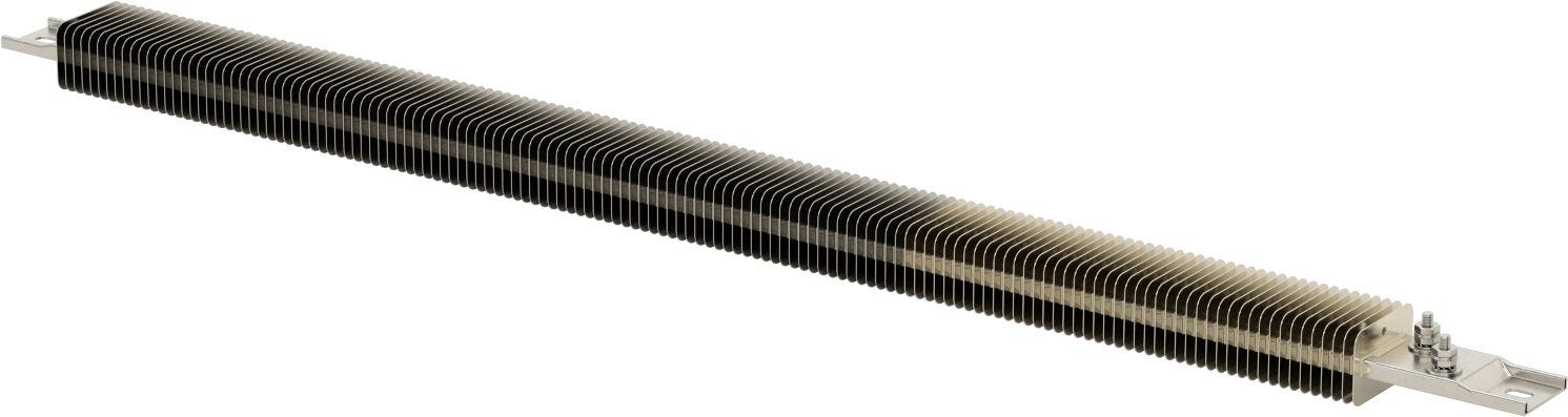Kanal için Kanatlı Şerit Isıtıcı, Fırınlar, ve Kurutucular, 240V AC, Ofset Vidalı Terminaller, 3150W