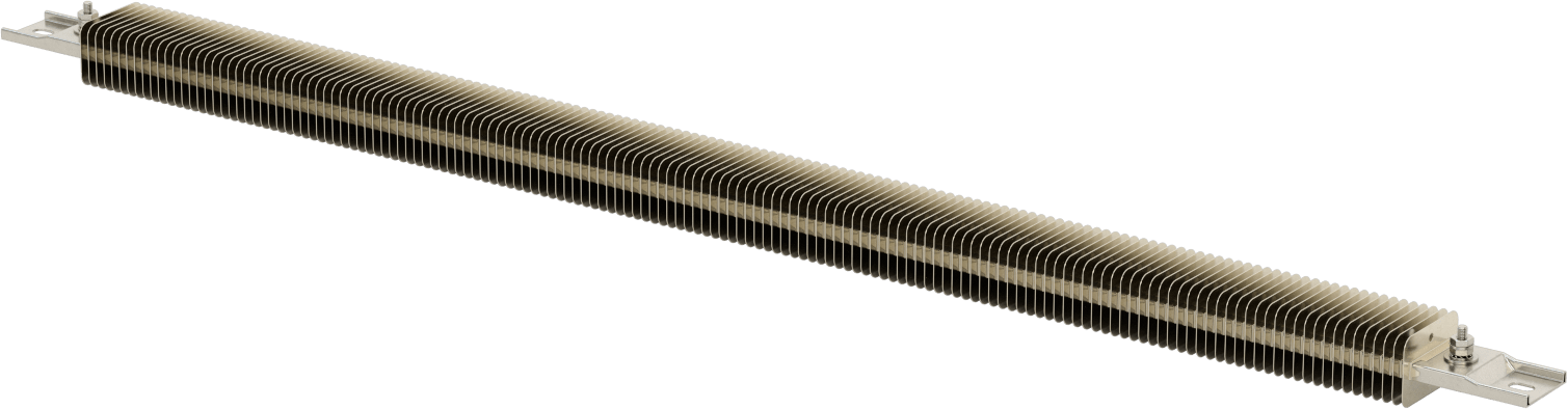 Kanal için Kanatlı Şerit Isıtıcı, Fırınlar, ve Kurutucular, 240V AC, Yarık Vidalı Terminaller, 3450W