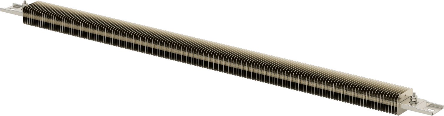 Kanal için Kanatlı Şerit Isıtıcı, Fırınlar, ve Kurutucular, 240V AC, Yarık Vidalı Terminaller, 3450W