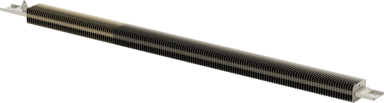 Kanal için Kanatlı Şerit Isıtıcı, Fırınlar, ve Kurutucular, 240V AC, Ofset Vidalı Terminaller, 3450W
