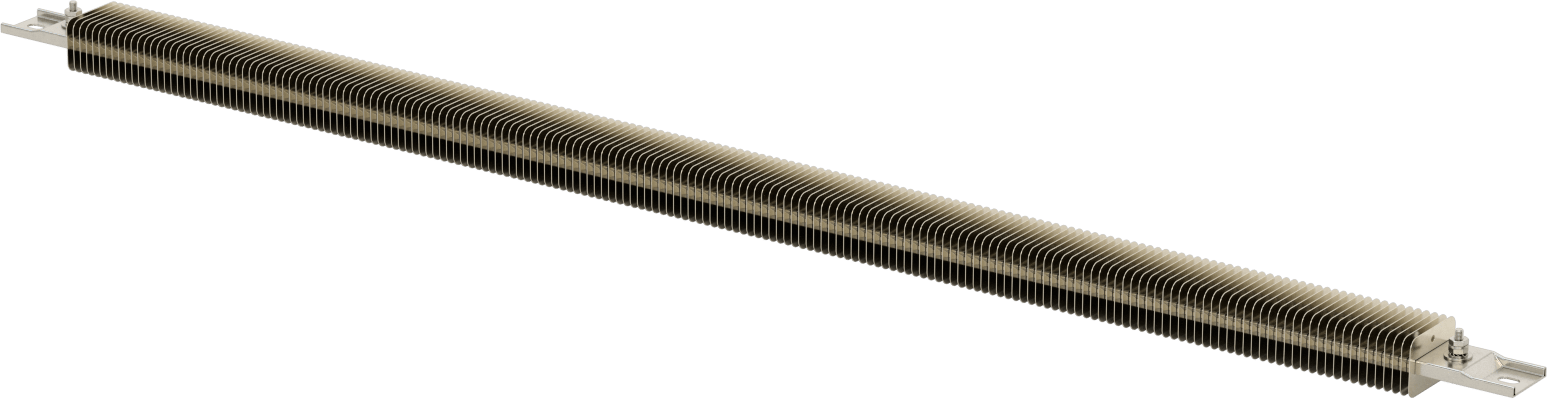 Kanal için Kanatlı Şerit Isıtıcı, Fırınlar, ve Kurutucular, 240V AC, Yarık Vidalı Terminaller, 4150W