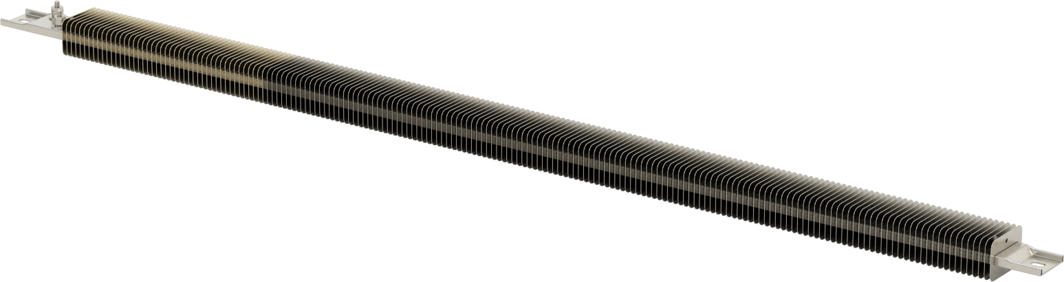 Kanal için Kanatlı Şerit Isıtıcı, Fırınlar, ve Kurutucular, 240V AC, Ofset Vidalı Terminaller, 4150W