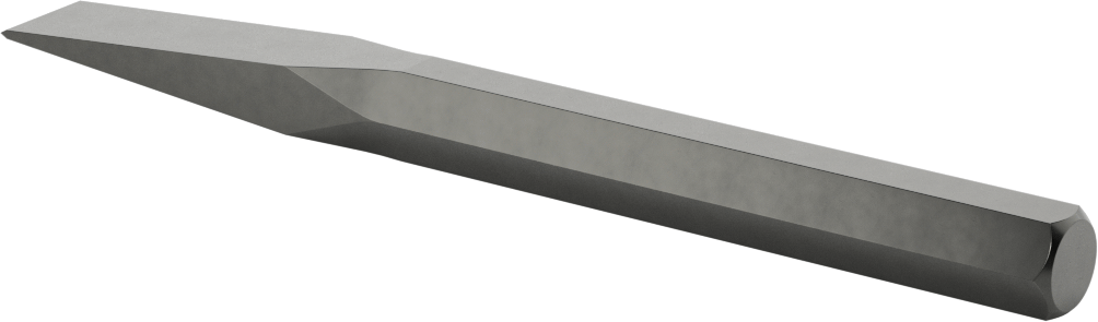 Metal için Pürüzsüz Saplı Keski, Standart Uçlu, 5/8" Genişlikte Bıçak, 6-1/2" Toplam Uzunluk