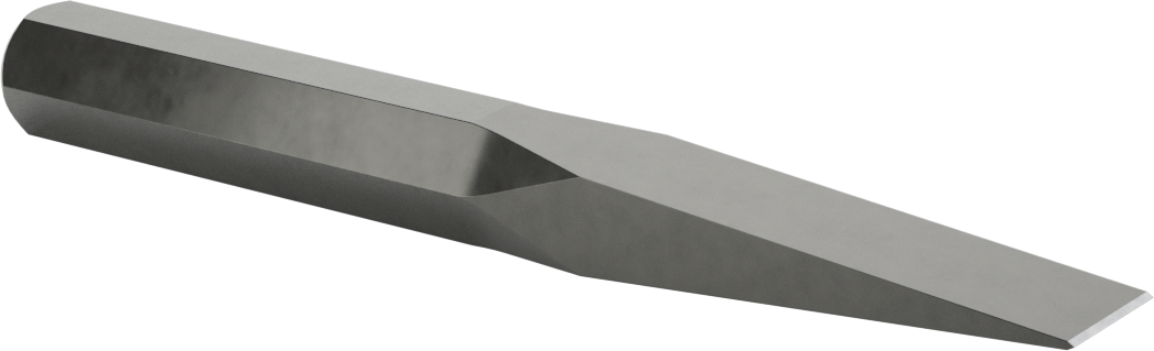 Metal için Pürüzsüz Saplı Keski, Standart Uçlu, 7/8" Genişlikte Bıçak, 7-1/2" Toplam Uzunluk