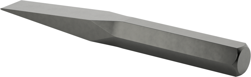 Metal için Pürüzsüz Saplı Keski, Standart Uçlu, 7/8" Genişlikte Bıçak, 7-1/2" Toplam Uzunluk