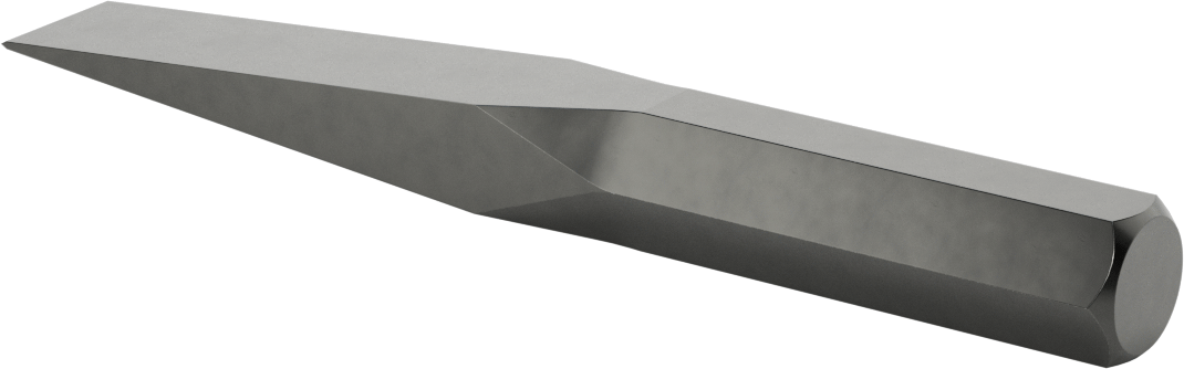 Metal için Pürüzsüz Saplı Keski, Standart Uçlu, 1" Bıçak Genişliği, 8" Toplam Uzunluk