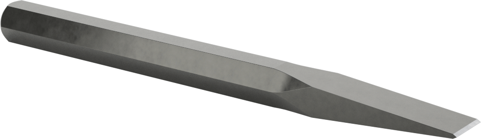 Metal için Pürüzsüz Saplı Keski, Standart Uçlu, 1/2" Bıçak Genişliği, 6" Toplam Uzunluk