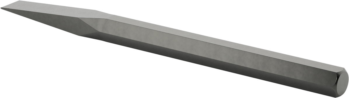 Metal için Pürüzsüz Saplı Keski, Standart Uçlu, 7/8" Bıçak Genişliği, 12 inç Toplam Uzunluk