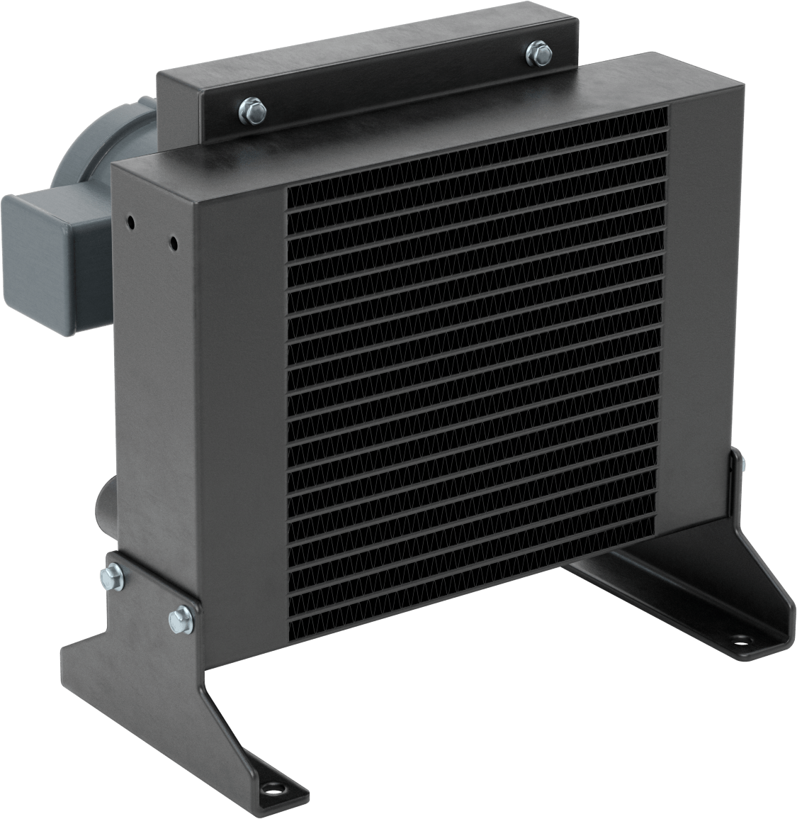 Yağ için Yüksek Kapasiteli Isı Emici, Tamamen Kapalı Fan Soğutmalı, 1-5/16"-12 Dişi, 32000 Btu/saat Soğutma Kapasitesi