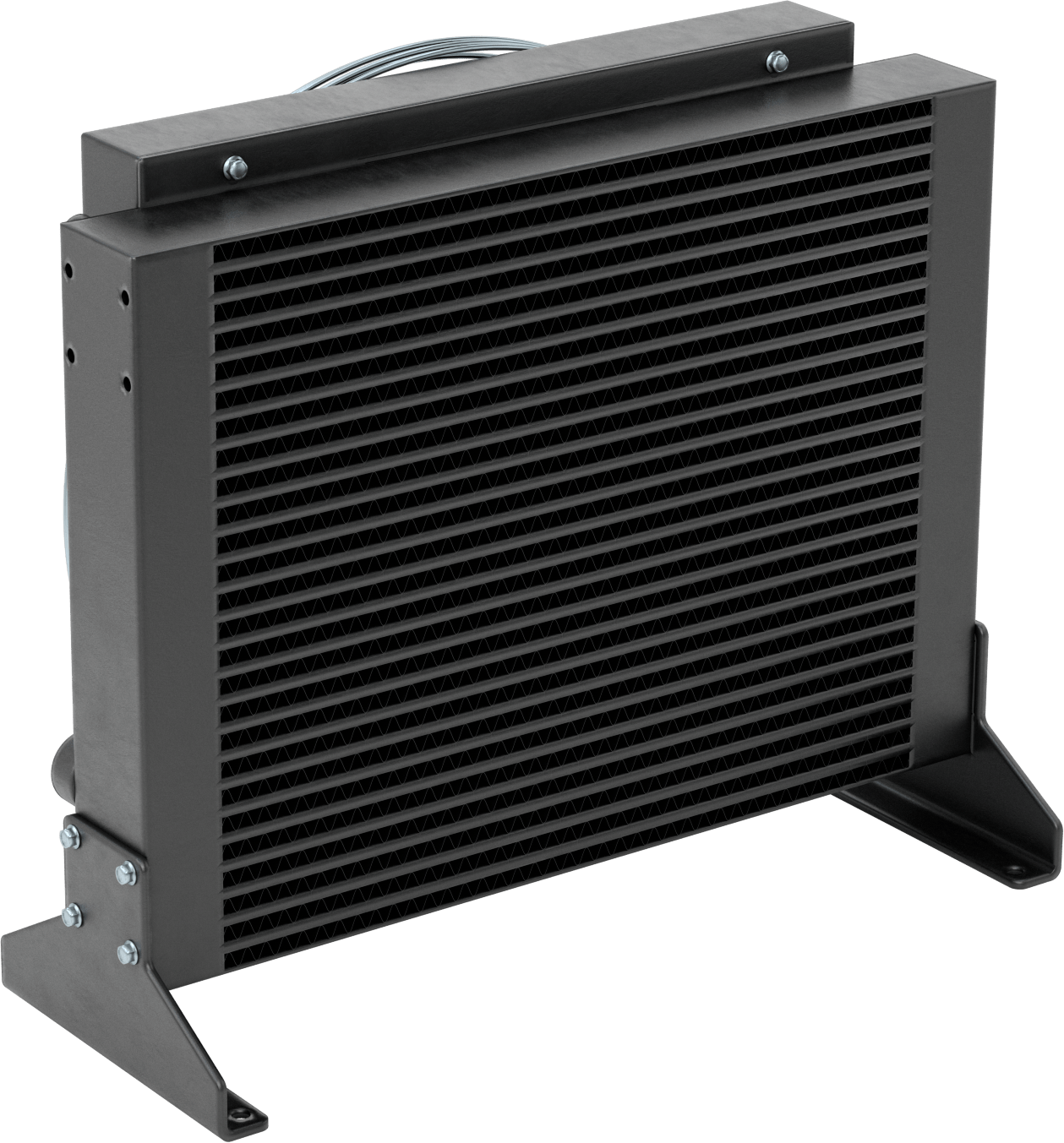 Yağ için Yüksek Kapasiteli Isı Emici, Tamamen Kapalı Fan Soğutmalı, 1-5/8"-12 Dişi, 126.000 Btu/saat Soğutma Kapasitesi
