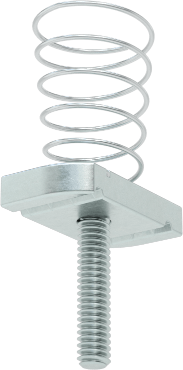 Saplamalı Strut Kanal Somunu, 1-5/8" Kanal Yüksekliği için, 1/4"-20 Diş, 1-1/8" Diş Uzunluğu
