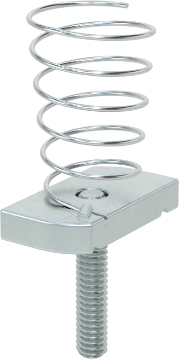 Saplamalı Strut Kanal Somunu, 1-5/8" Kanal Yüksekliği için, 1/4"-20 Diş, 1-1/8" Diş Uzunluğu