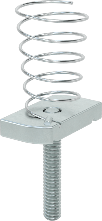 Saplamalı Strut Kanal Somunu, 1-5/8" Kanal Yüksekliği için, 1/4"-20 Diş, 1-3/8" Diş Uzunluğu
