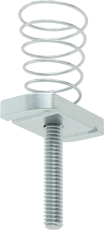 Saplamalı Strut Kanal Somunu, 1-5/8" Kanal Yüksekliği için, 1/4"-20 Diş, 1-3/8" Diş Uzunluğu