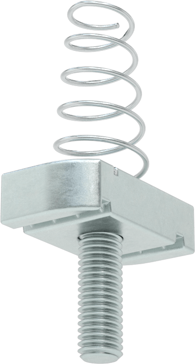 Saplamalı Strut Kanal Somunu, 1-5/8" Kanal Yüksekliği için, M8 x 1.25 mm, 7/8" Diş Uzunluğu