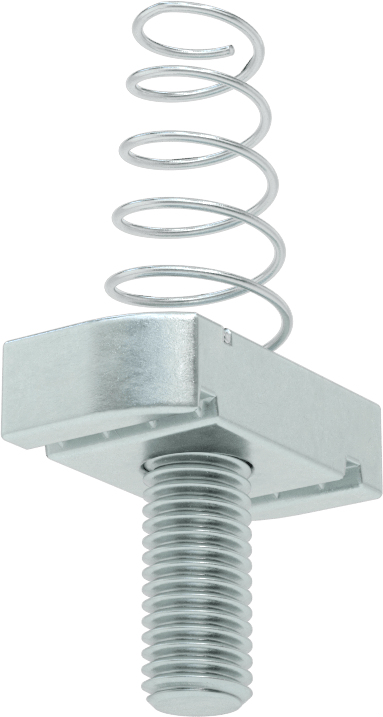 Saplamalı Strut Kanal Somunu, 1-5/8" Kanal Yüksekliği için, M10 x 1.5 mm, 7/8" Diş Uzunluğu