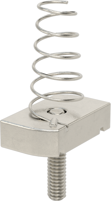 Saplamalı Strut Kanal Somunu, 1-5/8" Kanal Yüksekliği için, 304 Paslanmaz Çelik, 1/4"-20, 7/8" Diş Uzunluğu