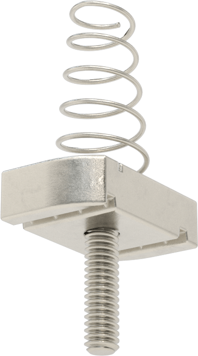 Saplamalı Strut Kanal Somunu, 1-5/8" Kanal Yüksekliği için, 304 Paslanmaz Çelik, 1/4"-20, 7/8" Diş Uzunluğu