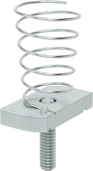 Saplamalı Strut Kanal Somunu, 1-5/8" Kanal Yüksekliği için, 1/4"-20, 7/8" Diş Uzunluğu