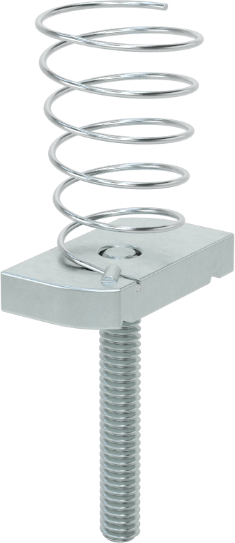Saplamalı Strut Kanal Somunu, 1-5/8" Kanal Yüksekliği için, 1/4"-20 Diş, 1-5/8" Diş Uzunluğu