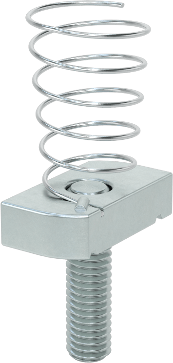 Saplamalı Strut Kanal Somunu, 1-5/8" Kanal Yüksekliği için, 3/8"-16 Diş, 1-1/8" Diş Uzunluğu