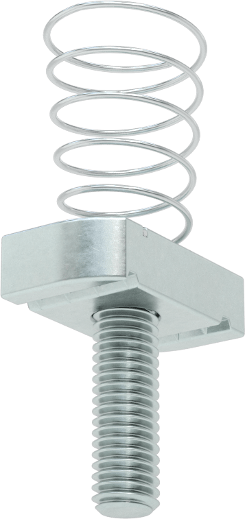 Saplamalı Strut Kanal Somunu, 1-5/8" Kanal Yüksekliği için, 3/8"-16 Diş, 1-1/8" Diş Uzunluğu