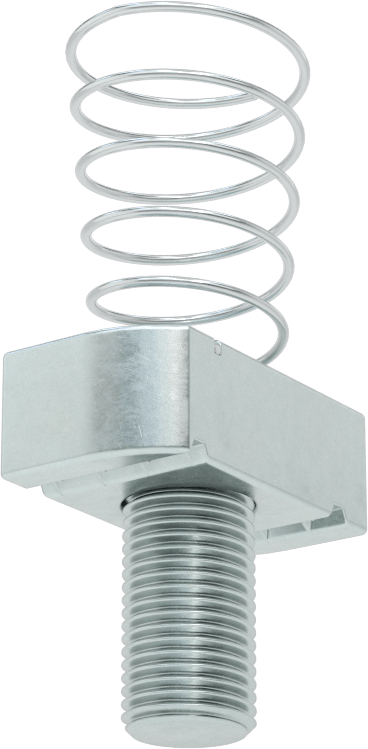Saplamalı Strut Kanal Somunu, 1-5/8" Kanal Yüksekliği için, 1/2"-13 Diş Boyutu, 7/8" Diş Uzunluğu