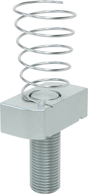 Saplamalı Strut Kanal Somunu, 1-5/8" Kanal Yüksekliği için, 1/2"-13 Diş, 1-1/8" Diş Uzunluğu