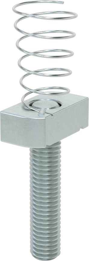 Saplamalı Strut Kanal Somunu, 1-5/8" Kanal Yüksekliği için, 1/2"-13 Diş, 2-1/8" Diş Uzunluğu