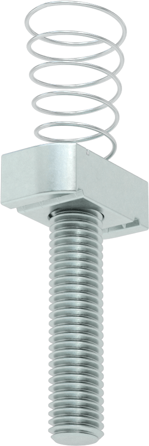 Saplamalı Strut Kanal Somunu, 1-5/8" Kanal Yüksekliği için, 1/2"-13 Diş, 2-1/8" Diş Uzunluğu