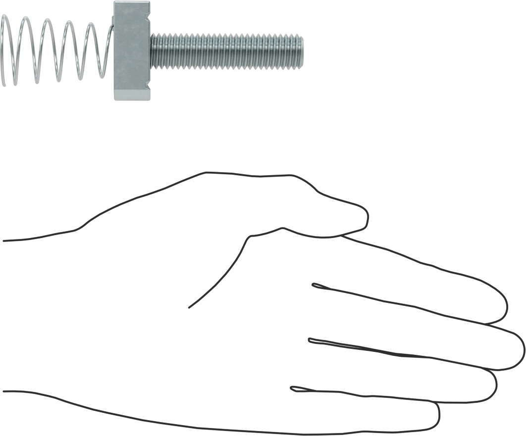 Saplamalı Strut Kanal Somunu, 1-5/8" Kanal Yüksekliği için, 1/2"-13 Diş, 2-1/8" Diş Uzunluğu