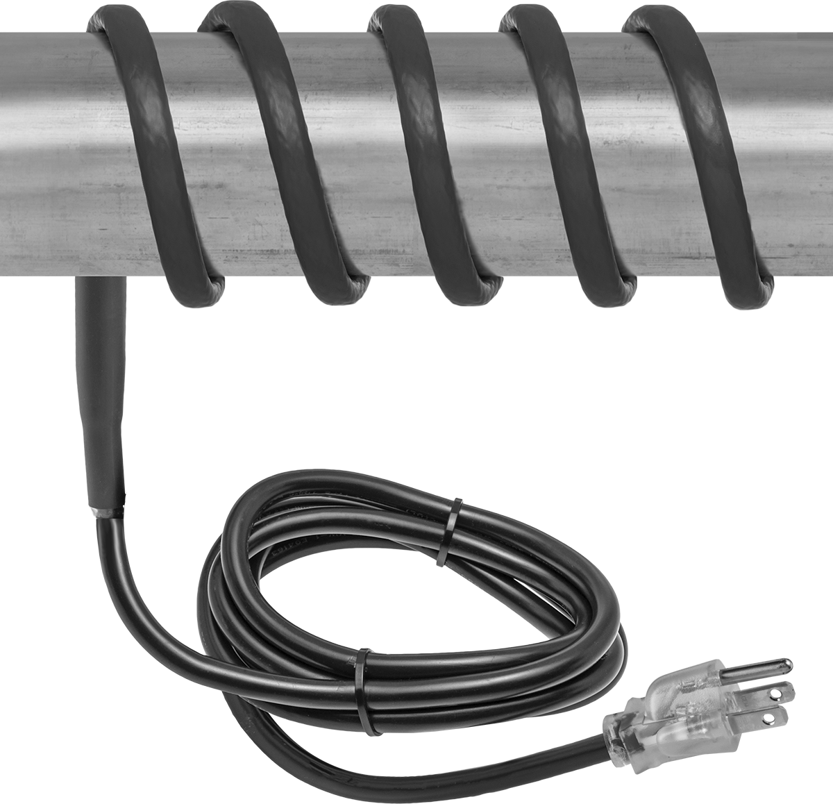 Borular ve Tüp için Kendi Kendini Düzenleyen Isıtma Bandı, 120V AC, Fişli, 108W, 18 Fit Uzunluk