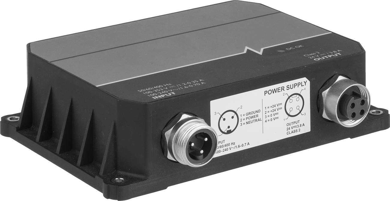 3-Pole M22 Plug Input and 4-Pole M22 Socket Output
