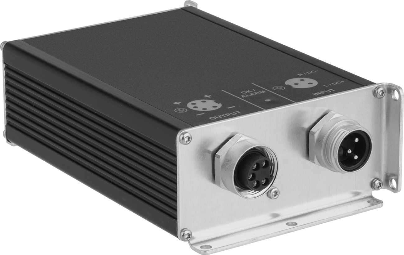 3-Pole M22 Plug Input and 5-Pole M22 Socket Output