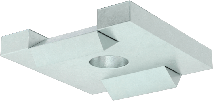 Dönmeyen Strut Kanal Pul, 10 mm Çaplı Çubuk için, Çinko Kaplı Çelik