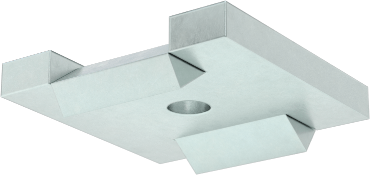 Dönmeyen Strut Kanal Pul, 1/4" Çaplı Çubuk için, Çinko Kaplı Çelik