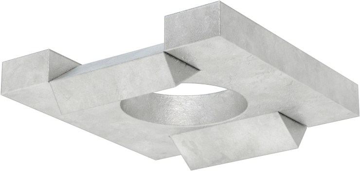 Dönmeyen Strut Kanal Pul, Çinko Kaplı Çelik, 3/4" Çubuk Çapı için