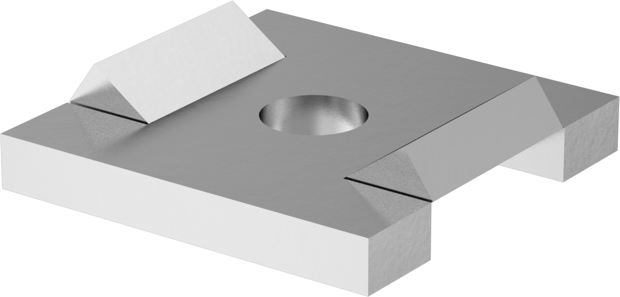 Dönmeyen Strut Kanal Pul, 316 Paslanmaz Çelik, 3/8" Çubuk Çapı için
