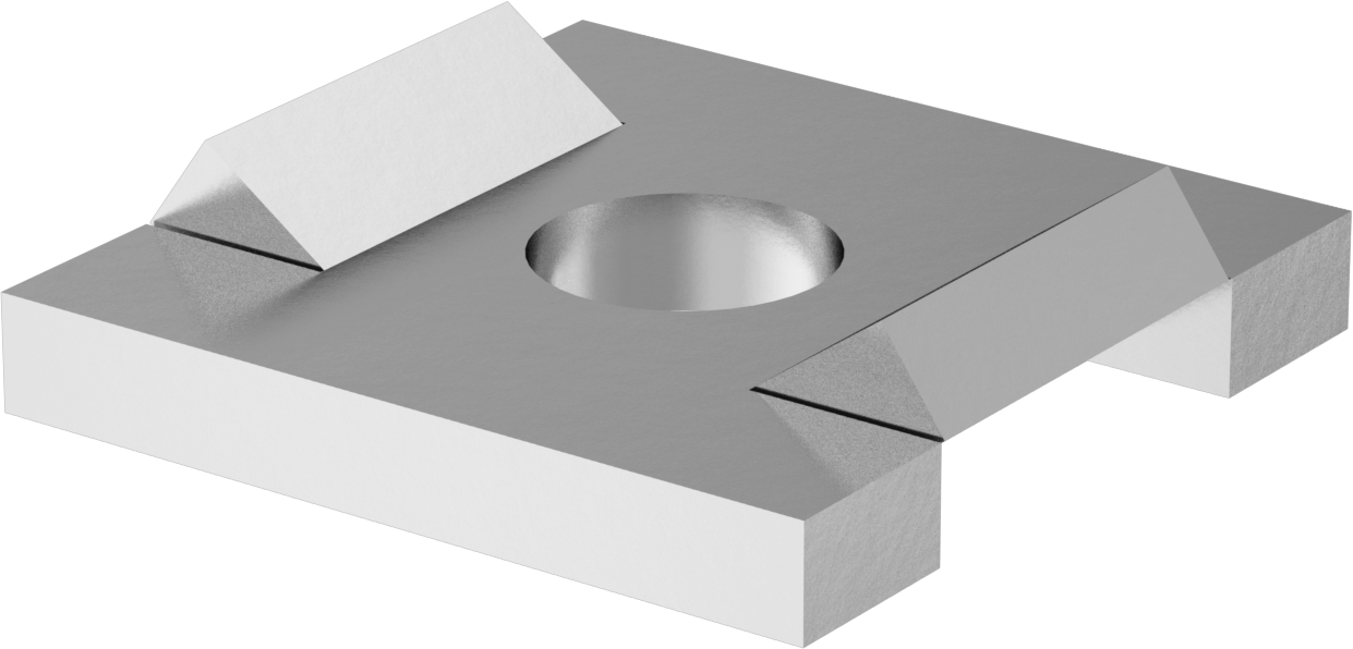 Dönmeyen Strut Kanal Pul, 316 Paslanmaz Çelik, 1/2" Çubuk Çapı için