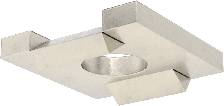 Dönmeyen Strut Kanal Pul, Çinko Kaplı Çelik, 5/8" Çubuk Çapı için