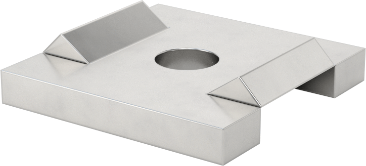 Dönmeyen Strut Kanal Pul, 304 Paslanmaz Çelik, 3/8" Çubuk Çapı için