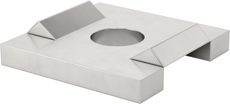 Dönmeyen Strut Kanal Pul, 304 Paslanmaz Çelik, 1/2" Çubuk Çapı için